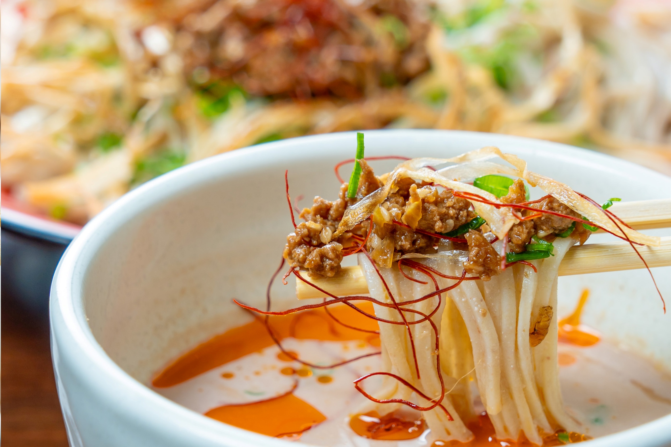 そば屋のレシピ　鶏そぼろごま汁そば画像